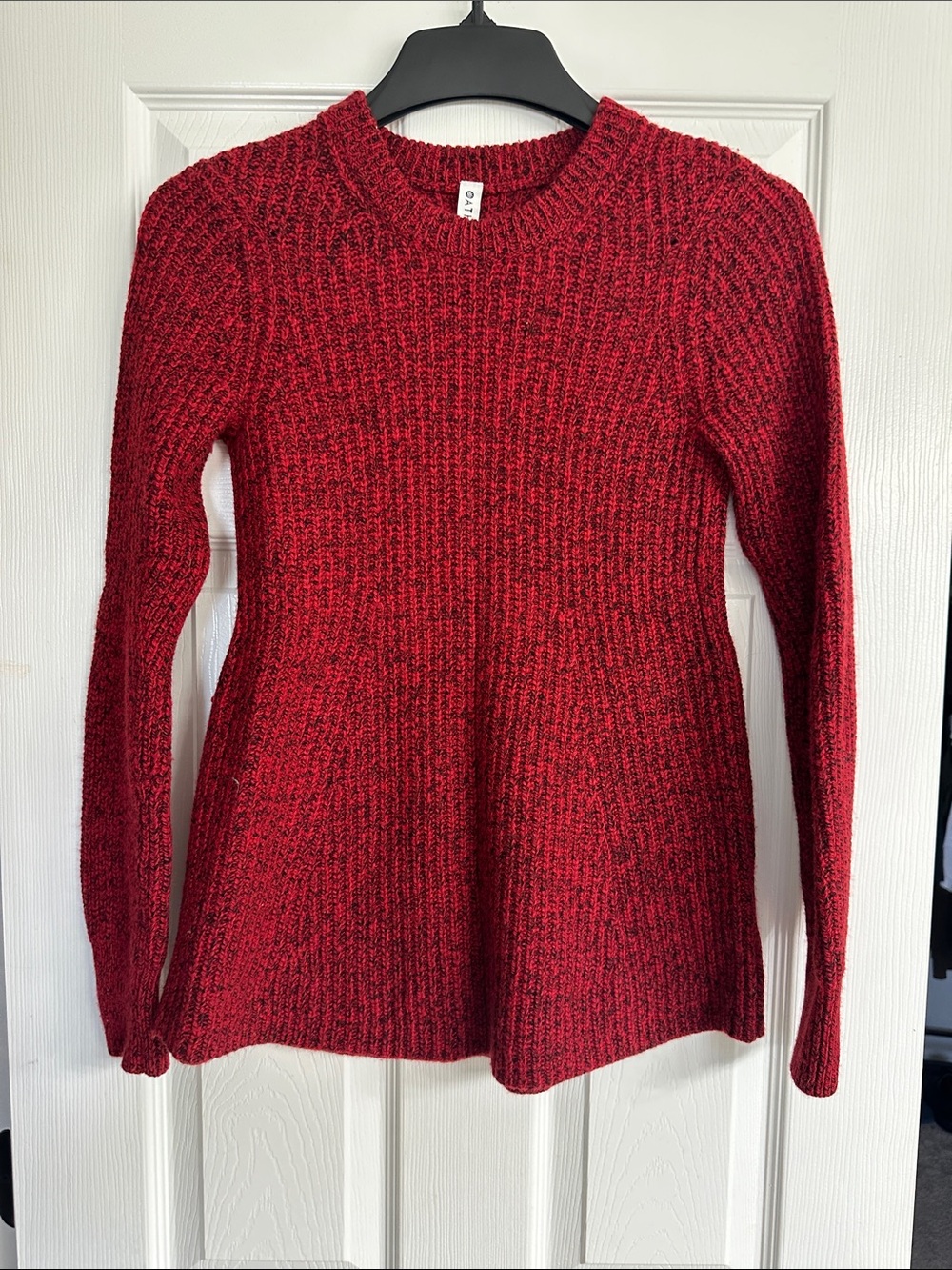 Athleta Red Crewneck Knit Sweater